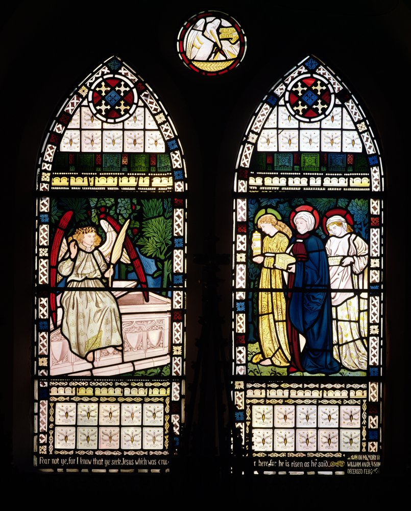 1862年の墳墓の3人のマリア（ステンドグラス）